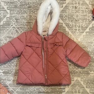 Pink Quilted Hooded Jacket